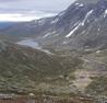 Stavskar cabin at the bottom of the valley